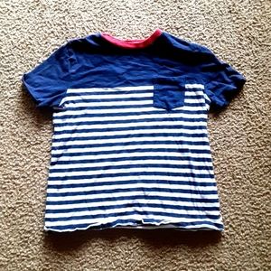 ⚡GAP Boys (8) Blue Striped Pocket Tee